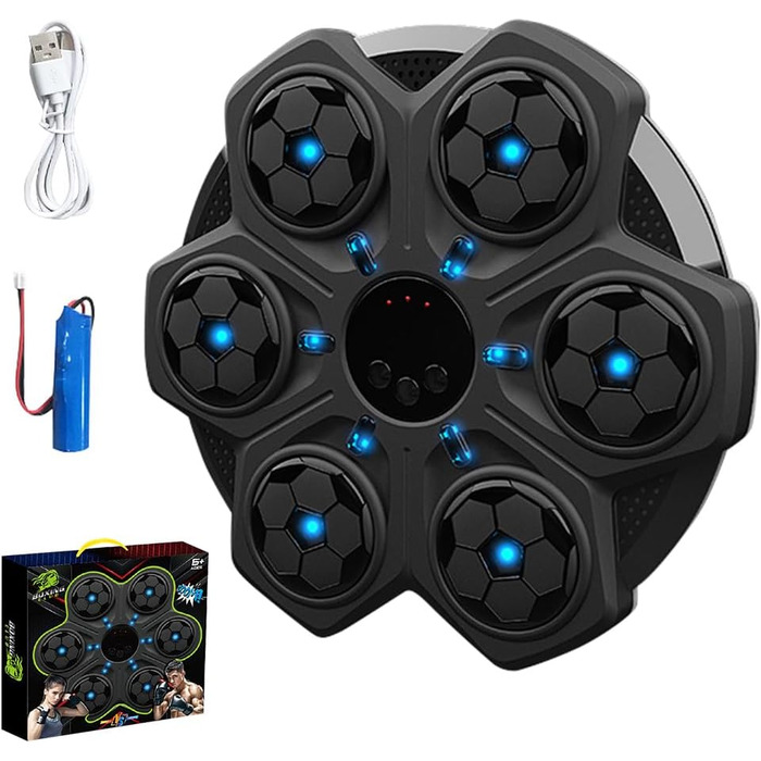 Музична бокс-машина для дому: тренажер з Bluetooth, 3 швидкості, рукавички в комплекті