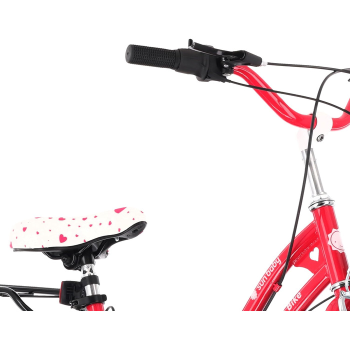 Дівчачий велосипед Sun Baby 20 дюймів, 6 швидкостей Shimano, для дітей 6-10 років, білий/золотий, Heart Bike