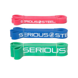 Еспандер для підтягувань Serious Steel 104 см, набір 3-х гумових стрічок для кросфіту, пауерліфтингу та розтяжки