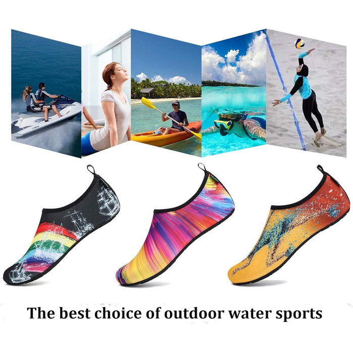 Шкарпетки для плавання SAGUARO Unisex, швидковисихаючі, чорні, 36-47 (46/47 EU)