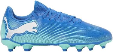 Дитячі футбольні кросівки PUMA Hyperlink Blue Mint Puma White, 28 EU