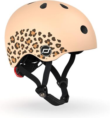 Дитячий шолом Scoot & Ride Leopard XXS-S (45-51 см), леопардовий принт, унісекс