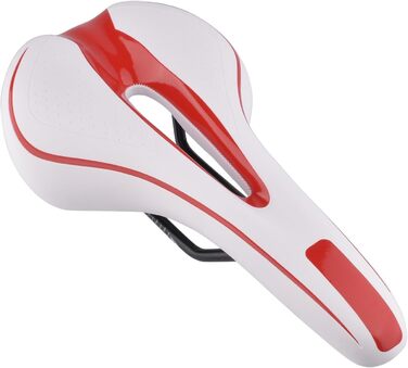 Сідло для гірського велосипеда Robuster, біло-червоне