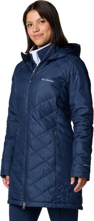 Жіноча зимова куртка-пальто Columbia First Generation Heavenly Long з капюшоном, темно-синя (Collegiate Navy), розмір XL