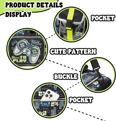 Дитяча спортивна сумка HTgroce з відділенням для взуття. Сумка для плавання, подорожей для дівчаток. Кольори: білий (сердечко), зелений (гра)