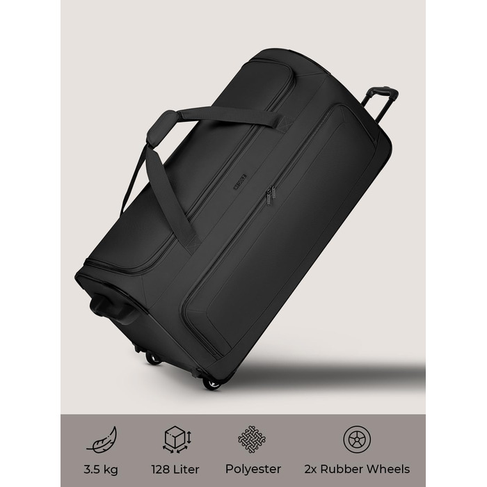 Велика дорожня сумка на колесах XXL 91 см, 128 л для чоловіків і жінок, Duffle Essentials