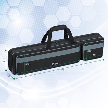 Чохол для більярдних київ на 4 основи та 5 жозлів, преміум-якість, з рюкзак-лямками, чорний