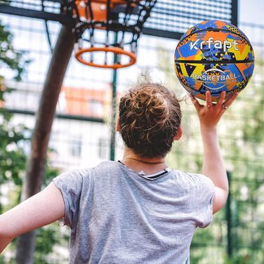 Баскетбольний м'яч Krfapt для дітей розміру 5 - М'який міні-м'яч з неслизькою поверхнею, ідеальний для школи та тренувань (Outdoor/Indoor), 3, Оранжевий