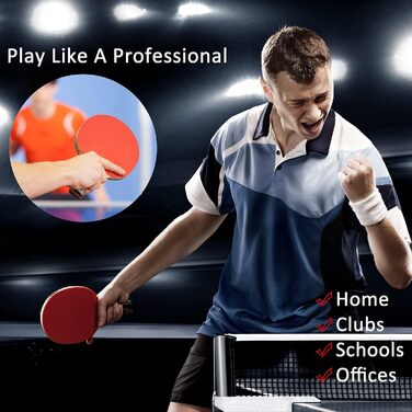 Набір для настільного тенісу PIQIUQIU: 2 ракетки, 3 м'ячі, сумка