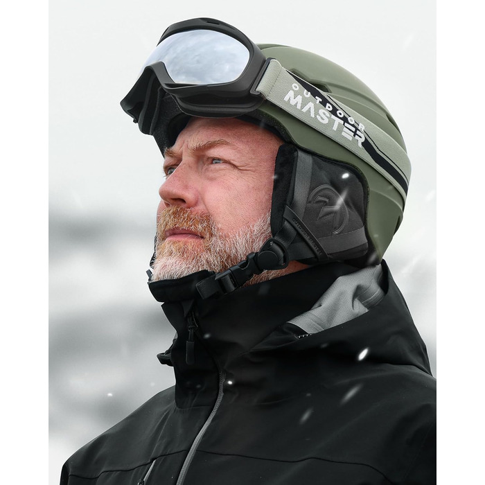 Шолом для лиж та сноуборду OutdoorMaster з маскою для дорослих - 12 вентиляційних отворів, L(58-61 см)