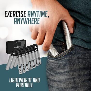 Набір металевих ручок Logest для тренування рук, 45.4-158.8 кг, 6 шт., з подарунковою коробкою, протиковзні, міцні, для дому