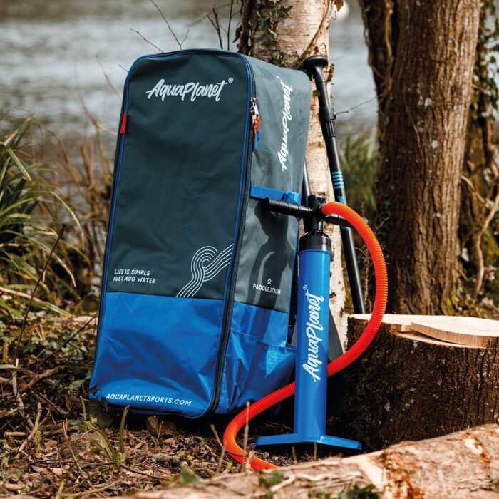 Надувна SUP-дошка AQUAPLANET Allround Ten 305 см для початківців і експертів, комплект: весло, плавник, насос, ремкомплект, рюкзак, страхувальний лиш, сухий мішок, ремінь для перенесення, помаранчева
