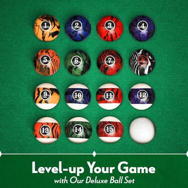 Набір для більярду Iszy Billiards Billardkugel-Set з мармуру - стиль Swirl, різні стилі на вибір, темний мармур