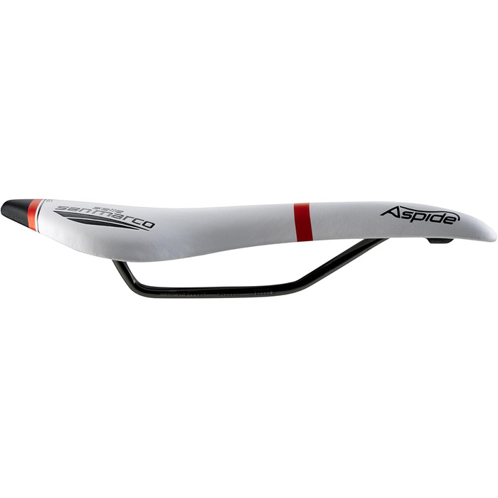 Велосипедне сідло Selle San Marco Aspide Racing для дорослих, унісекс, біле/чорне/червоне