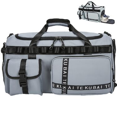 Спортивна сумка для подорожей унісекс 65Л, водонепроникна дорожня сумка з відділенням для взуття та мокрих речей, велика сумка для фітнесу та спорту (Cyan)