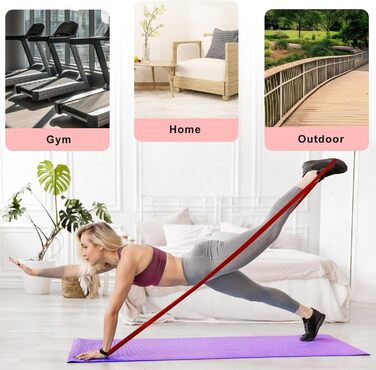 Гума для фітнесу та йоги, стрічка опору 90-175 lbs, 3 шт. (15-25 lbs/ЧЕРВОНА)