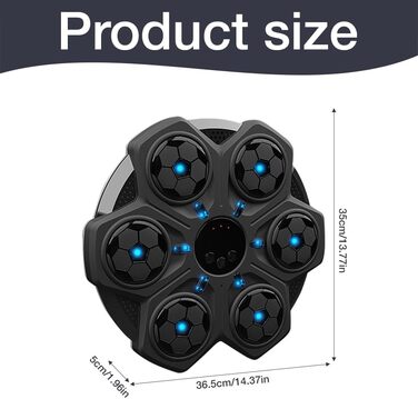 Музична бокс-машина для дому: тренажер з Bluetooth, 3 швидкості, рукавички в комплекті