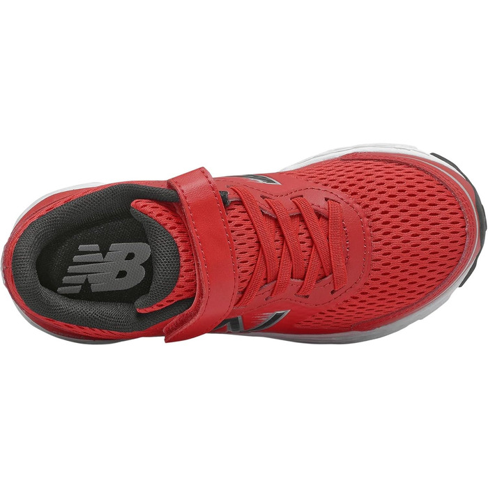 Дитячі кросівки New Balance 680 V6 для бігу, Team Red/Black/Silver Metallic, 22.5 EU