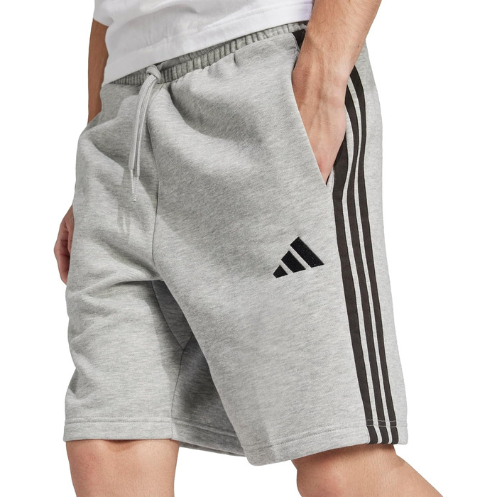 Чоловічі повсякденні шорти adidas Essentias French Terry 3-Stripes, темно-сірі (XS)