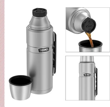 Термос Thermos Stainless King 1,2 л з ручкою, матова нержавіюча сталь