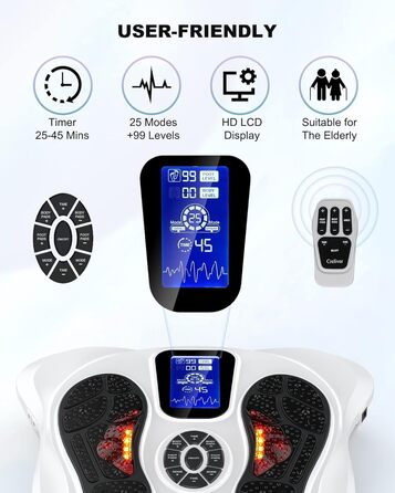 Creliver Medic стимулятор кровообігу для ніг EMS TENS, проти болю та набряків у колінах і ногах, покращує кровообіг, білий