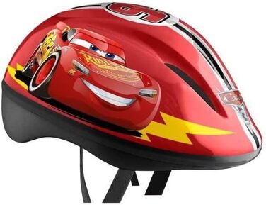 Дитячий шолом STAMP C893100S з регулюванням розміру (53-56 см), Disney Pixar Тачки, червоний, з навушниками