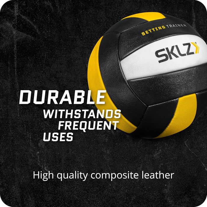 Тренажер для волейбольного пасу SKLZ, чорний, для залу та вулиці, обтяжений м'яч 480 г – покращує контроль, силу, точність, рівномірний розподіл ваги, тренування м'язів