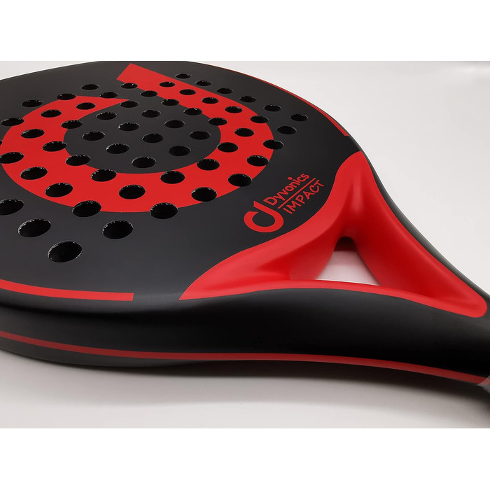 Ракетка для падел Dyvonics Impact чорно-червона, діамантова форма + чохол
