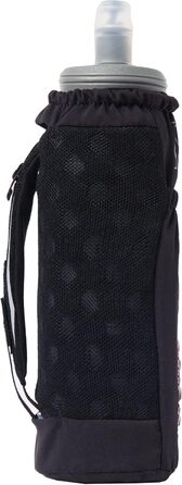 Nathan ExoDraw Grip Free Running Soft Flask 530 мл, BPA-free, з чохлом, сталь-сірий/чорний/червоний, пляшка для води для бігу