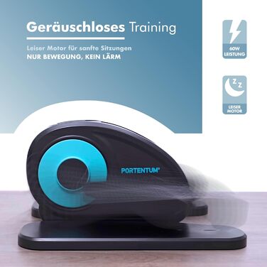Еліпсоїдний тренажер PORTENTUM для дому: електричний, з пультом, дисплеєм, тихим мотором. Підходить для літніх людей, автоматичний та ручний режим, вибір швидкості. Компактний для офісу.