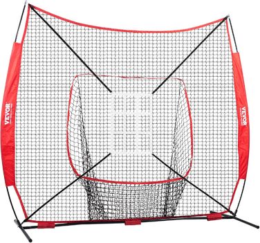 Мережа для бейсболу та софтболу VEVOR: портативна тренувальна сітка для відпрацювання ударів, ловлі, пітчингу з підставкою, сумкою та аксесуарами