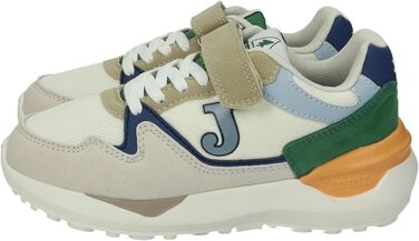 Дитячі спортивні кросівки Joma J3080S2516V, на липучці, еластичні шнурки, багатоколірні, для хлопчиків (30 EU, Бежевий)