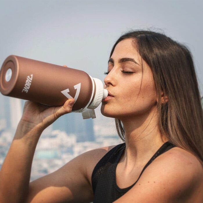 Термобутилка із нержавіючої сталі 1 л ABOVE, ізольована, BPA Free, з безкоштовною кришкою, тримає до 12 годин гаряче і до 24 годин холодне, не протікає, для спорту, фітнесу та активного відпочинку