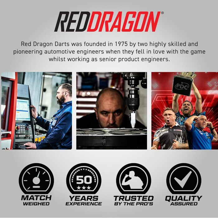Професійні сталеві дротики Red Dragon Javelin 20 г з оперенням та стрижнями для дартсу