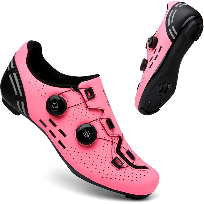 Жіночі велотуфлі SDEQA для Peloton, Look, SPD, SPD-SL, Delta Lock. Рожеві, 40 EU