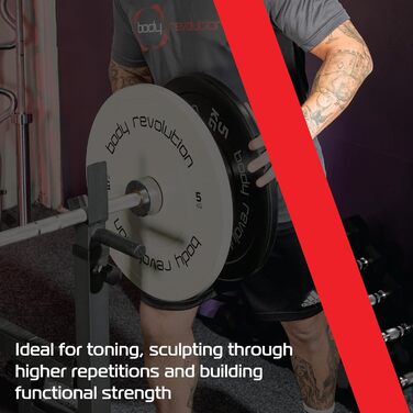 Олімпійські диски для штанги Body Revolution, 5–25 кг, гумові, для пауерліфтингу і бодібілдингу, тренувань вдома