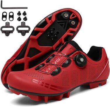 Велотуфлі для чоловіків та жінок XXXX MTB, Radsportschuhe, Mountainbike, кросівки, дихаючі, Outdoor, вело, Spin, MTB, 36-47 EU, білий (37 EU, червоний)