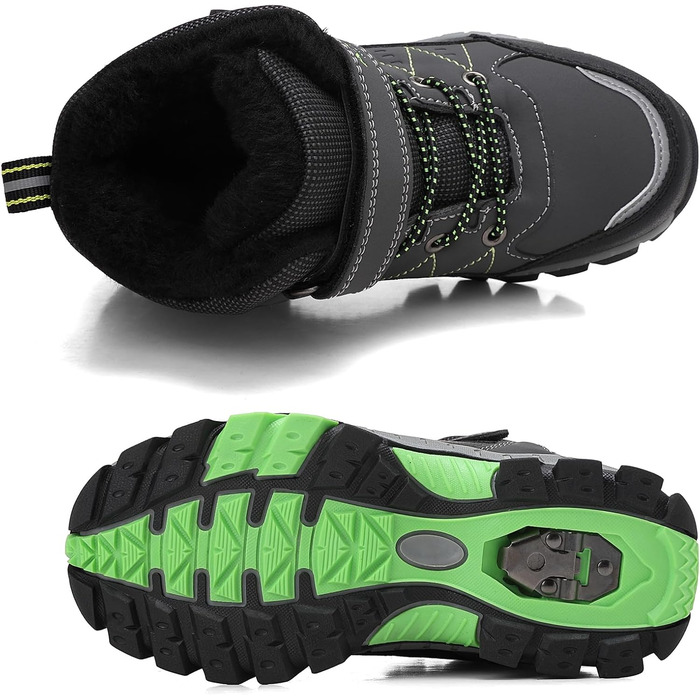 Зимові черевики TARELO для дітей, непромокаючі зимові черевики, черевики для снігу, унісекс, утеплені туристичні черевики, сірі, розмір 32-39