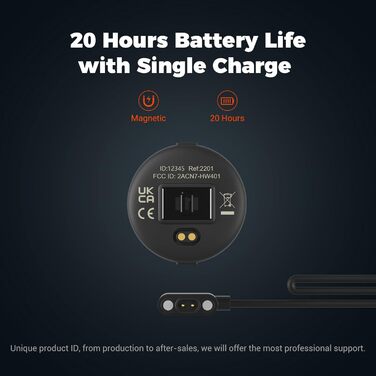 Пульсометр Moofit HW401 з нагрудним датчиком, Bluetooth/ANT+, водонепроникний IP67, сумісний з Wahoo, Strava