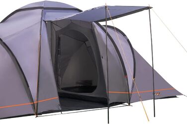 Намет Portal Outdoors Beta 6: Сірий, 2-кімнатний, просторий, з сумкою для зберігання - для кемпінгу та відпочинку на природі