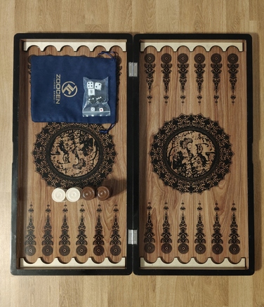 Набір для нард: Backgammon, Tryktrak, Nardy, ВЕЛИКИЙ комплект 60 см