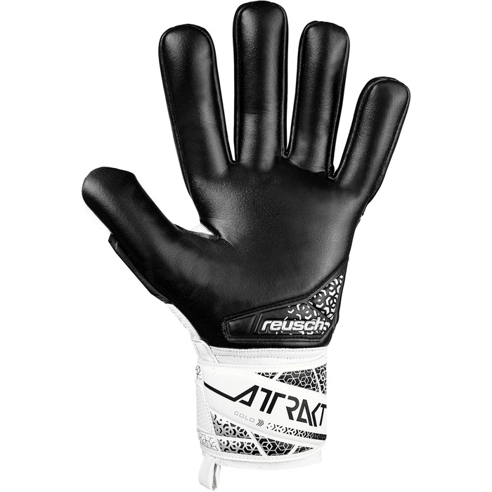Воротарські рукавички Reusch Attrakt Gold NC 9 – біло-сріблясто-чорні (унісекс, дорослі)