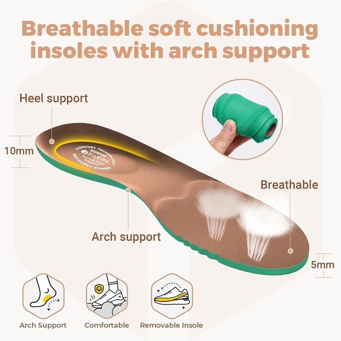 Жіночі кросівки для бігу FitVille з широкою стопою. Дихаючі спортивні кросівки, легкі, для ходьби, рожеві (35.5 EU)