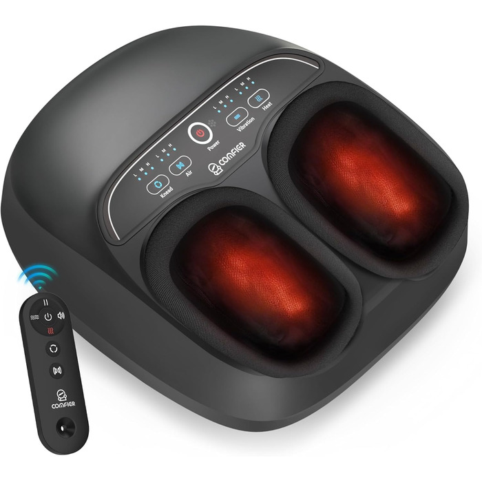 Масажер для колін Comfier бездротовий з підігрівом та вібрацією, 4 рівні нагріву з графеном, подарунок для мами та тата (34.5X18.7X40.5cm)