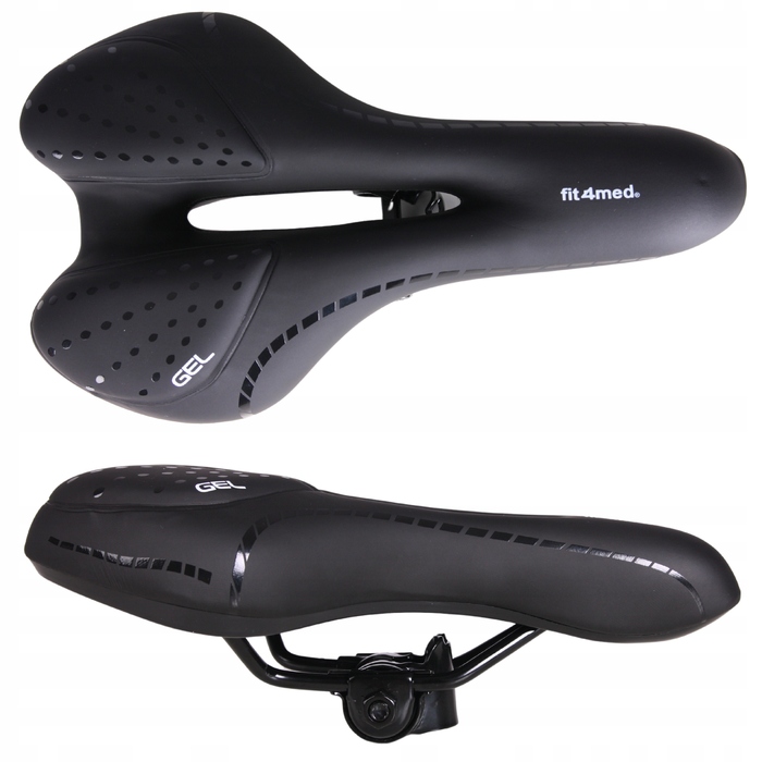 Велосипедне гелеве сідло Fit4Med Airflow, м'яке, 160 мм