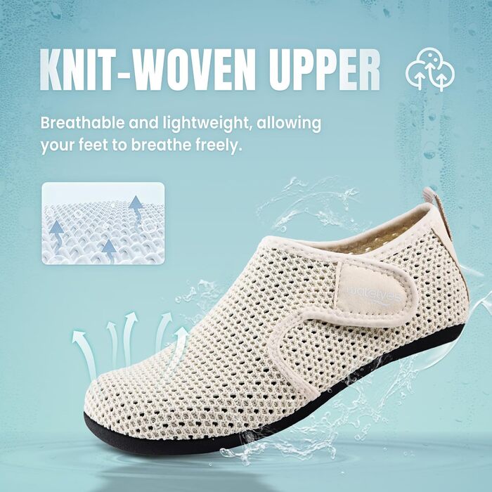 Водні черевики для плавання та відпочинку на пляжі - унісекс, бежеві, 41 EU