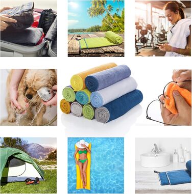 LightDry® Original Мікрофіброве спортивне рушник - туристичне рушник для рюкзака, спортивне та фітнес рушник для плавання. Швидковисихаюче, антибактеріальне рушник 200 x 100 см Petrol