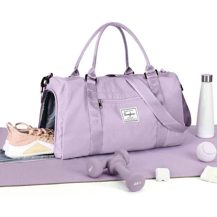 Спортивна сумка HYC00 для жінок та чоловіків, дорожня/гімнастична сумка з відділенням для мокрого одягу та взуття, сумка для плавання, йоги, тренувань, армійного стилю (зелений)