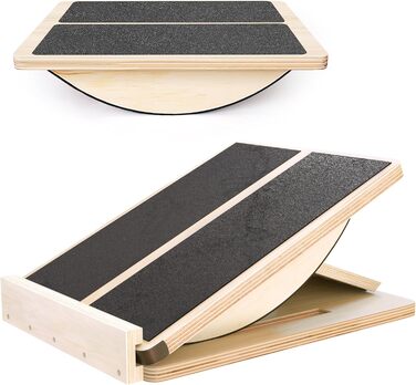 Дошка для тренувань 2-в-1: нахил та баланс, фітнес-обладнання, тренажер для пресу, антиковзаюча поверхня