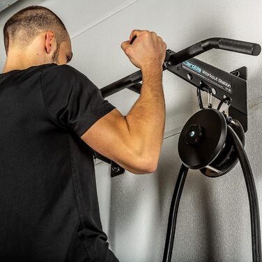 Преміум турнік aerobis Workout Station для стіни/стелі, 200 кг, з кріпленням та міні-петлею — інноваційна перекладина для підтягувань і фітнесу